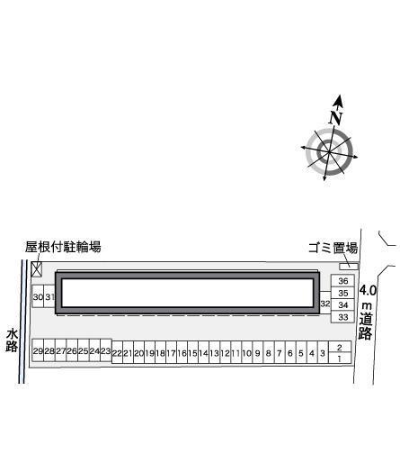 中学校前(37090)の駐車配置図