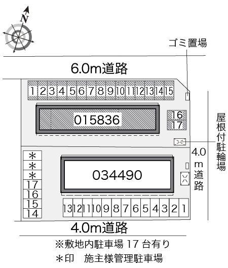 萩野Ｋ．Ｓ．Ｔ．Ｍ(15836)の駐車配置図
