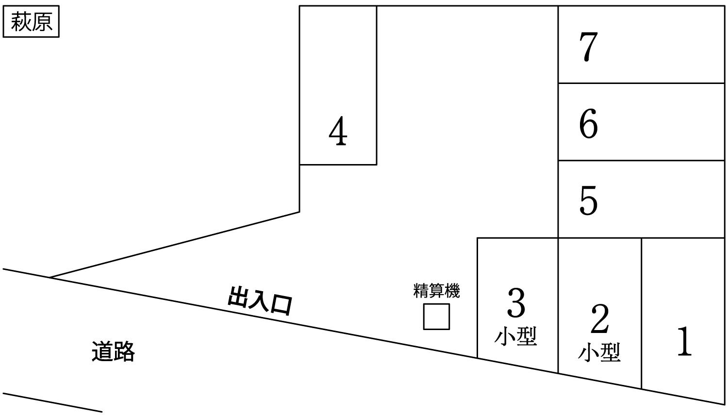萩原センターパークの駐車配置図