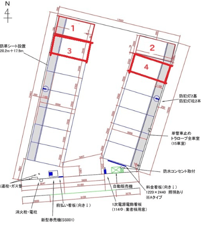 練馬大泉学園町第１の駐車配置図