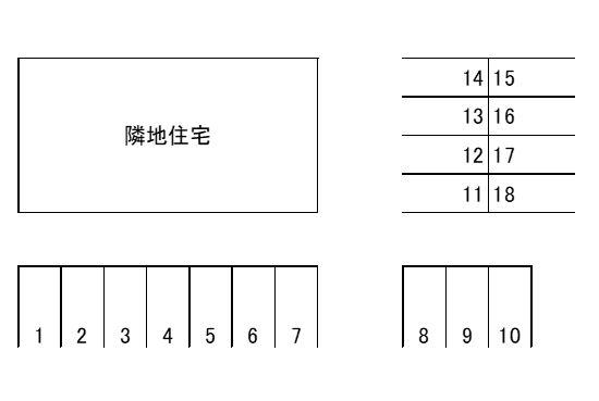 白子本町タツジパーキングの駐車配置図