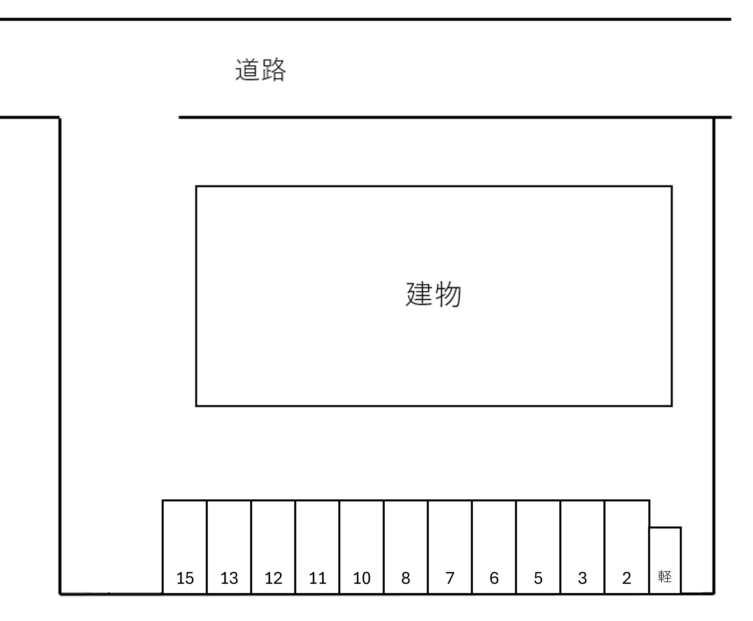 パストラルコート　Ｍ別駐車場の駐車配置図
