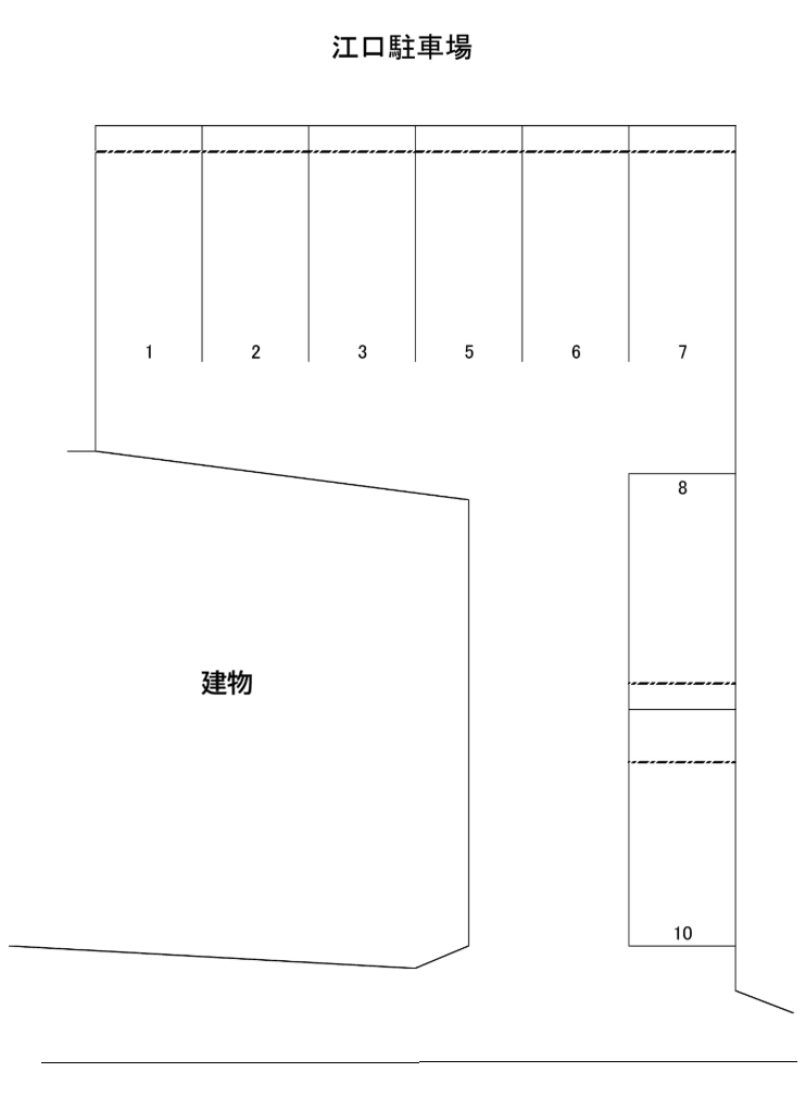 江口駐車場の駐車配置図