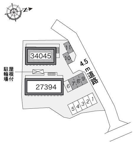 ワイズ　０１(34045)の駐車配置図