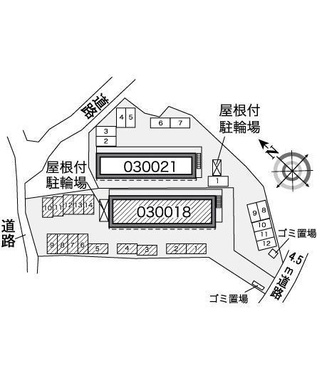 ＩＺＭ　Ⅲ(30018)の駐車配置図