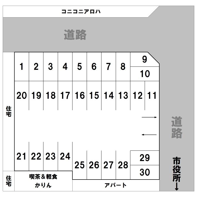 市役所北パーキングの駐車配置図