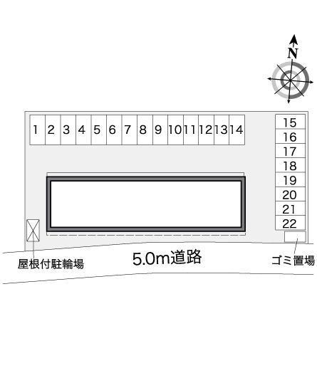 松原第二(38411)の駐車配置図