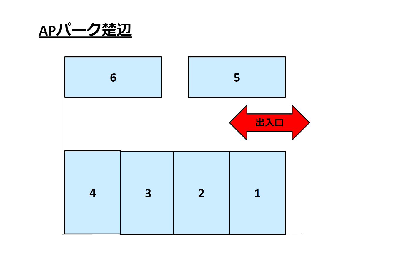 ＡＰパーク楚辺の駐車配置図