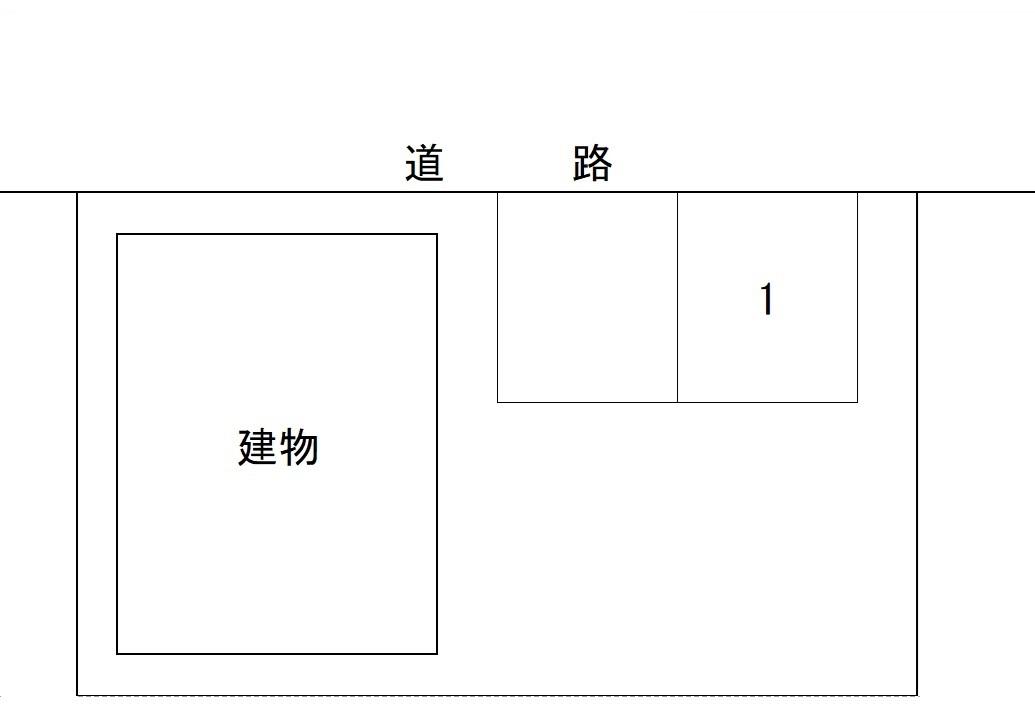 楽々園３丁目ガレージの駐車配置図