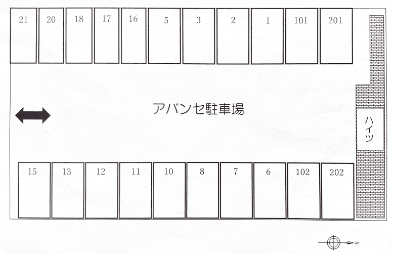 アバンセの駐車配置図