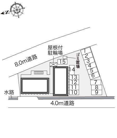 パインズハイム(34303)の駐車配置図
