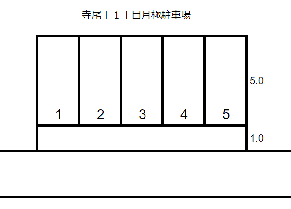 寺尾上１丁目月極駐車場の駐車配置図