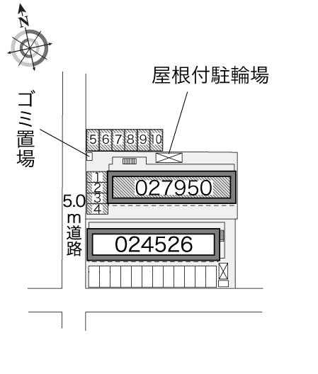 サスジュウ　Ⅱ(27950)の駐車配置図