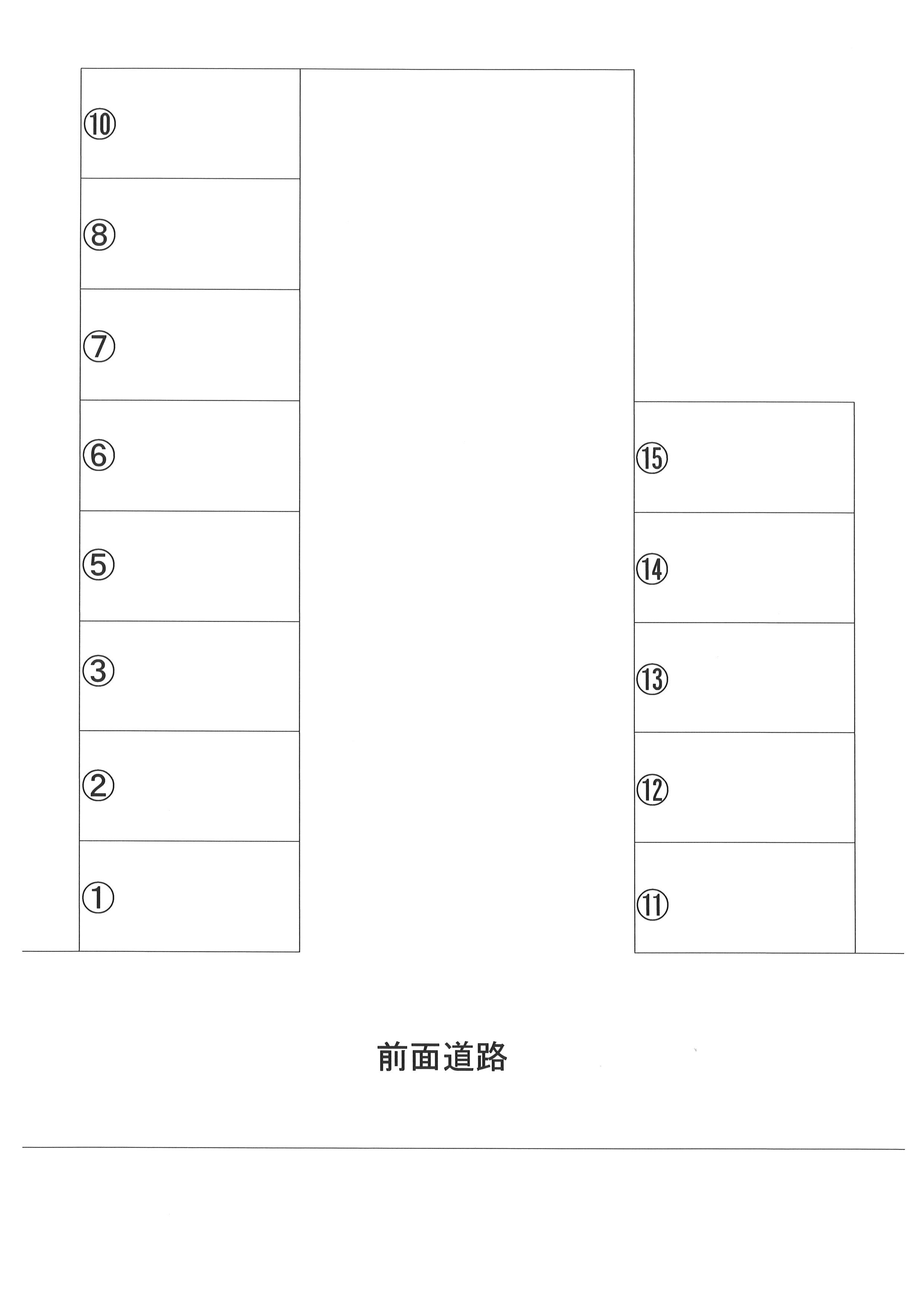 里中パーキングの駐車配置図