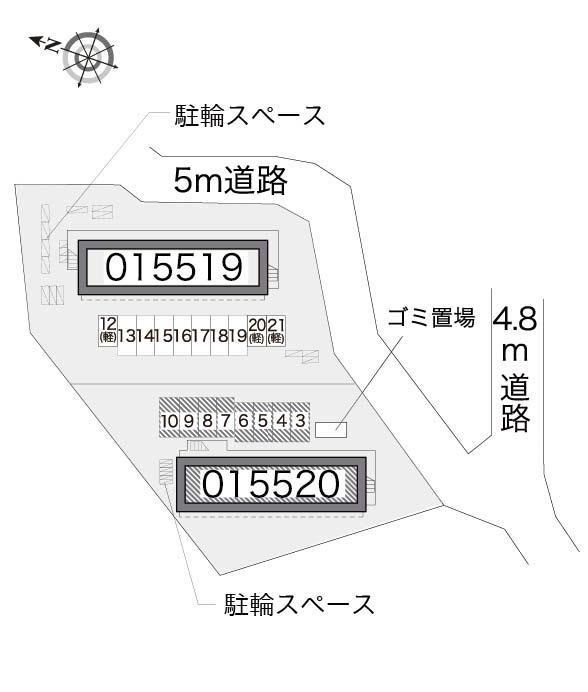 サンハイムＢ(15520)の駐車配置図