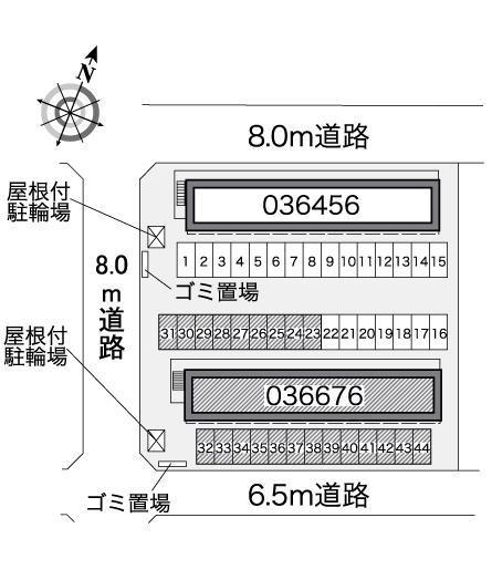 ハッピードエルＢ(36676)の駐車配置図