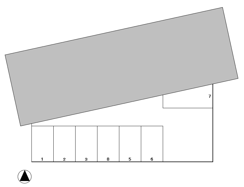 若林町　KW41　月極駐車場の駐車配置図