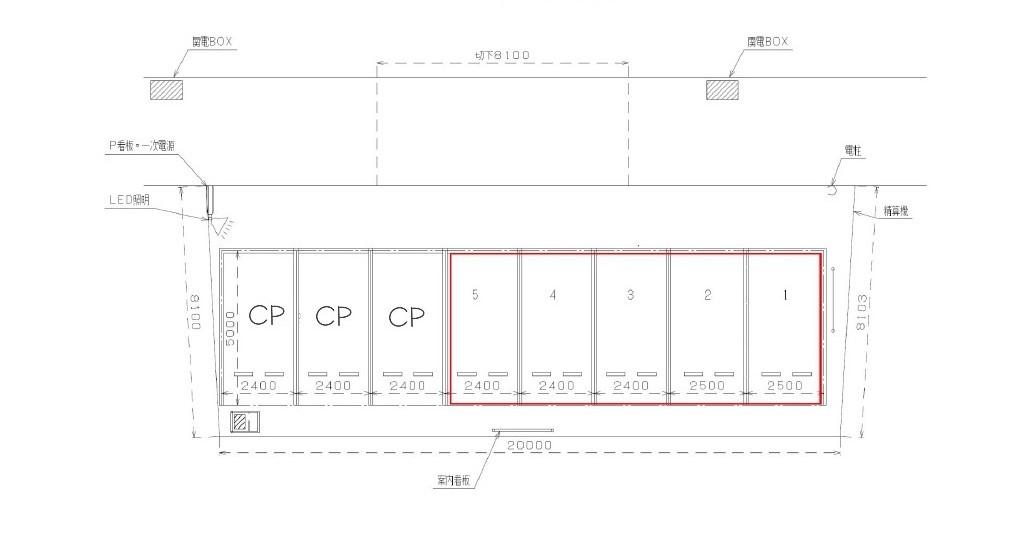 エコロパーク 伊丹池尻第1の駐車配置図