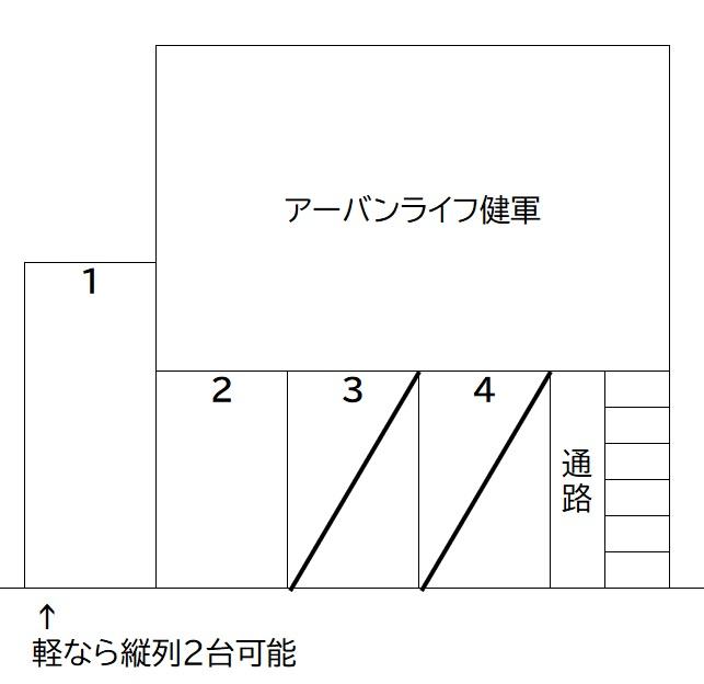 アーバンライフ健軍の駐車配置図