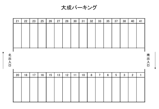 大成パーキングの駐車配置図
