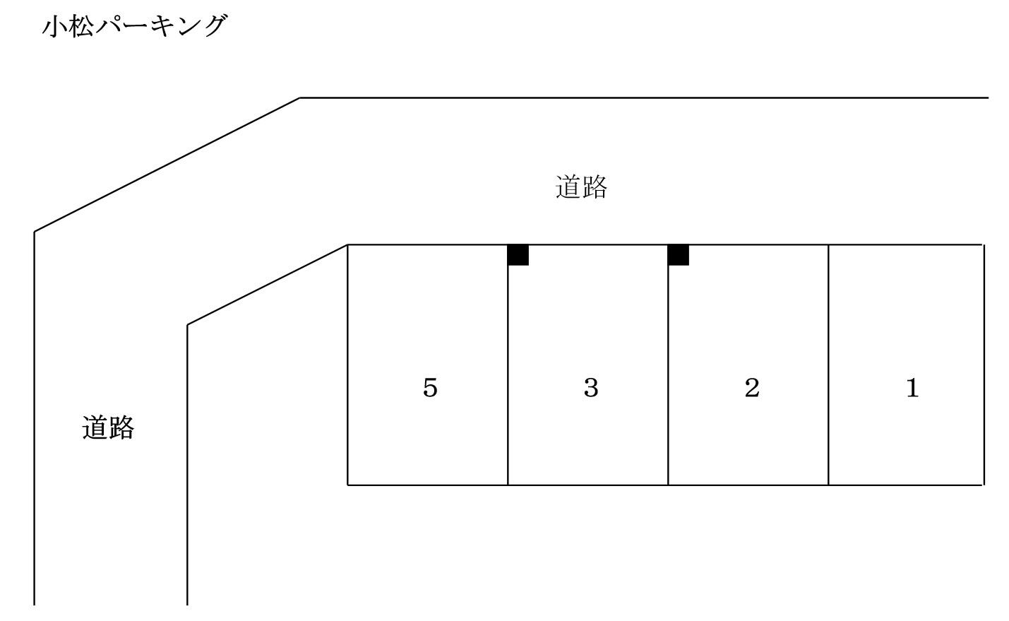 小松パーキングの駐車配置図