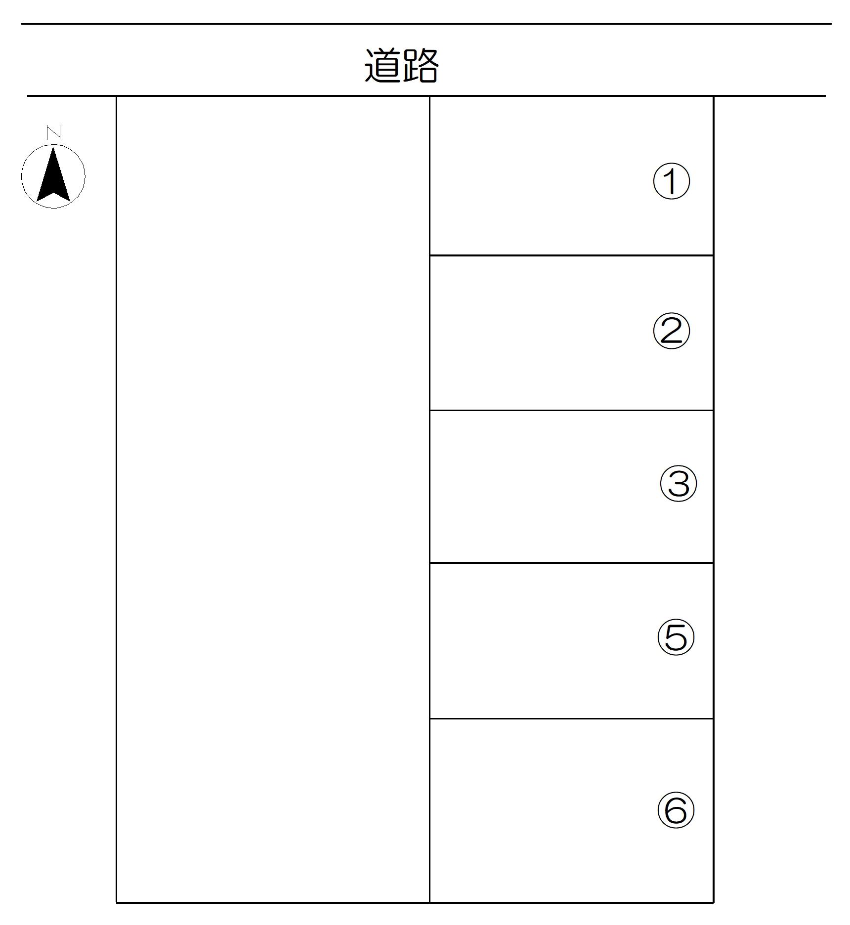 晴見町はる風駐車場の駐車配置図