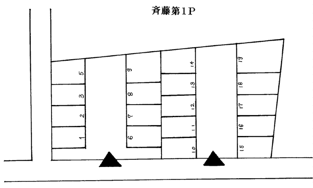 斉藤第１駐車場の駐車配置図