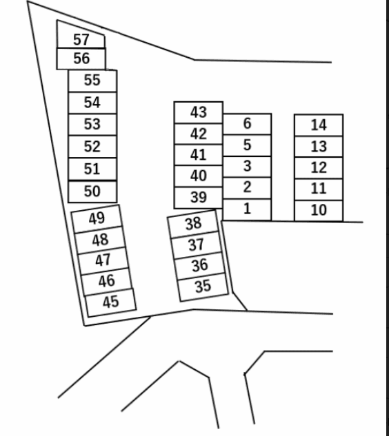 東初石5331151駐車場の駐車配置図