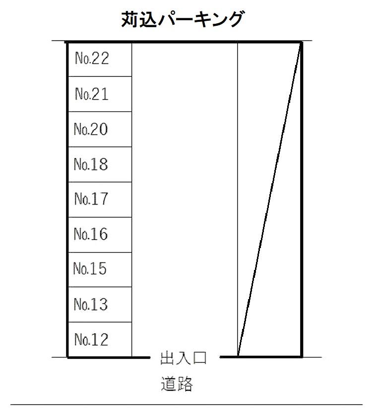苅込パーキングの駐車配置図