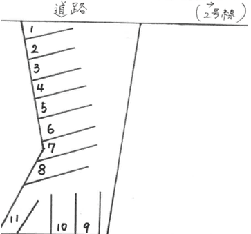 藤岡パーキングの駐車配置図