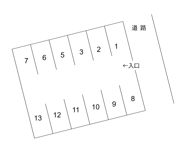 関根パーキングの駐車配置図