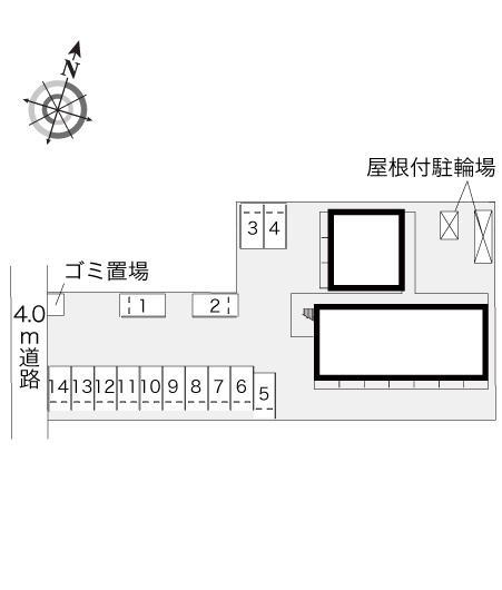 グリーンバレー内谷(42091)の駐車配置図