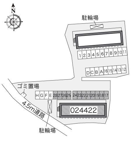 ＭＡＭＡ(24422)の駐車配置図