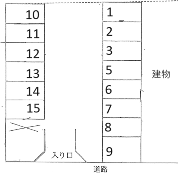渋谷駐車場の駐車配置図