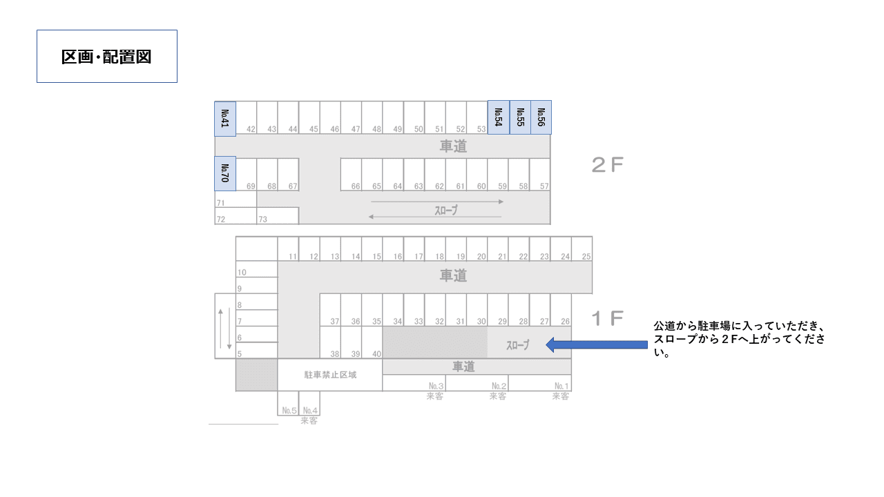 住吉町９番駐車場の駐車配置図