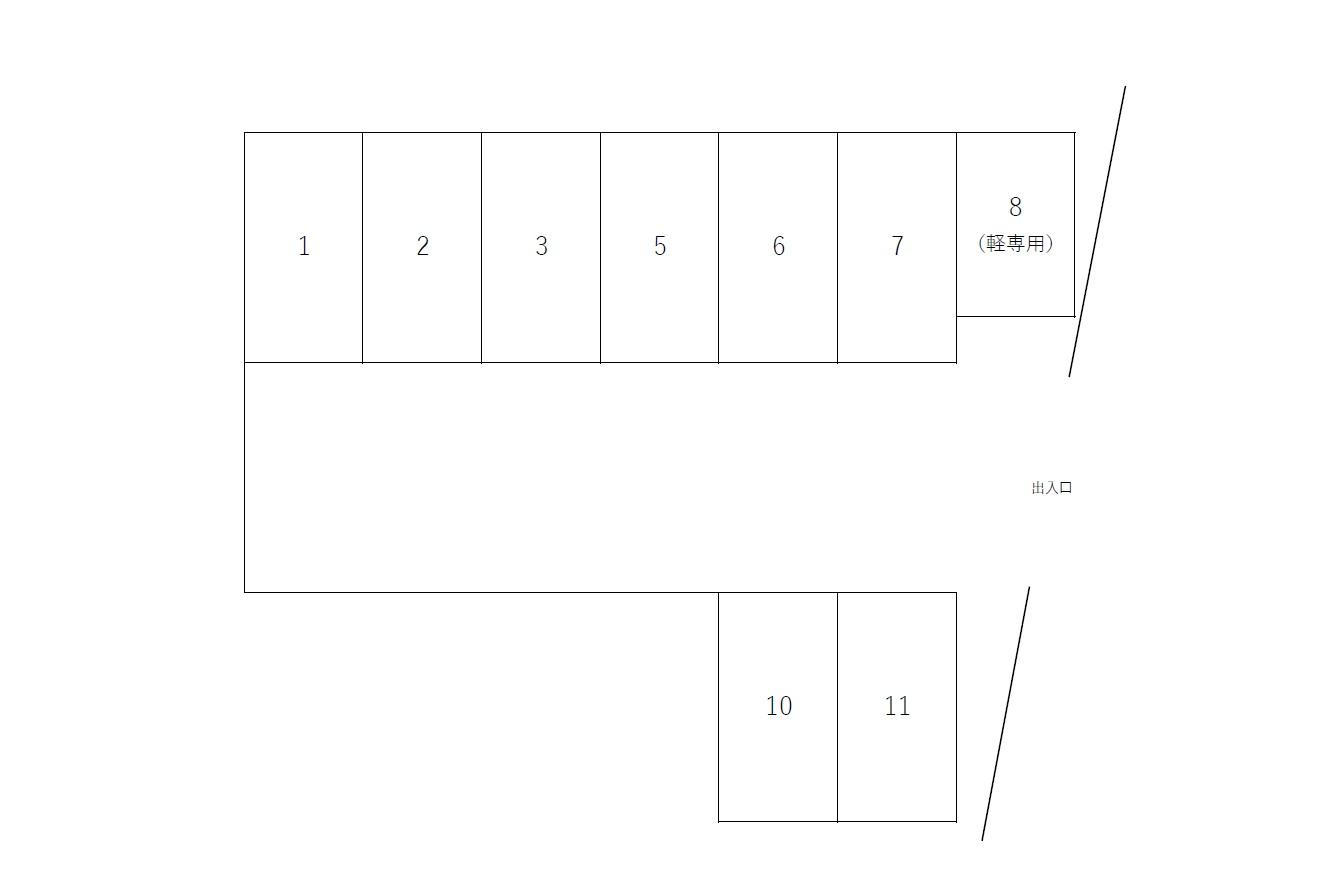 第150駐車場の駐車配置図