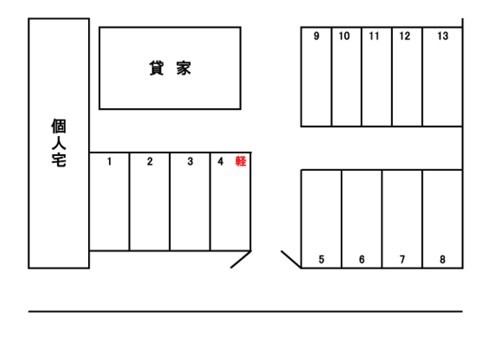 中依知Ｆ・Ｍパーキングの駐車配置図