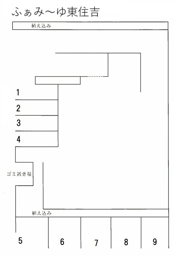 ふぁみ～ゆ東住吉駐車場の駐車配置図