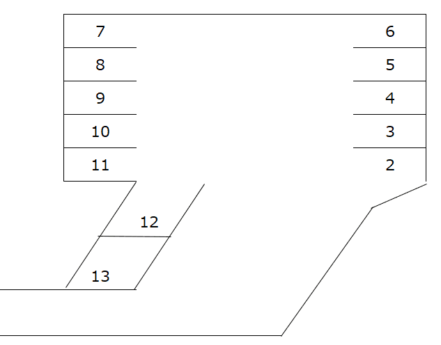 座安正宏パーキングの駐車配置図
