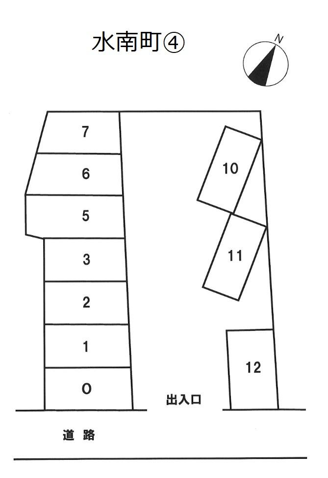 水南町④の駐車配置図
