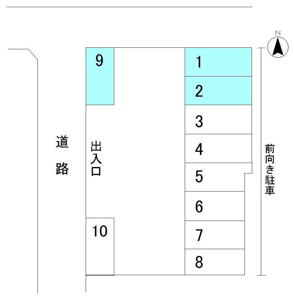 サニーパーキング第2駐車場の駐車配置図