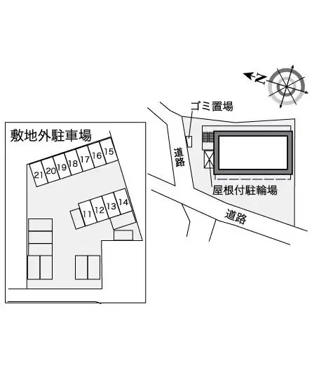 ＴＡＫＡ(37887)　敷地外駐車場の駐車配置図