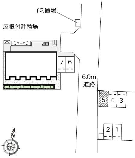 クレストタウンＦ(52789)　敷地外駐車場の駐車配置図