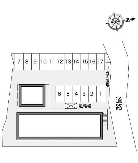 パークサイド(25702)の駐車配置図