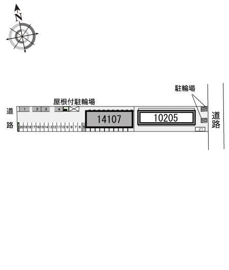 浪漫２０００(14107)の駐車配置図