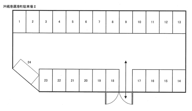 沖縄港運港町駐車場Ⅱの駐車配置図
