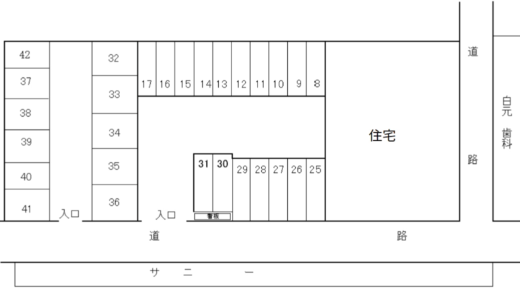 今武駐車場の駐車配置図