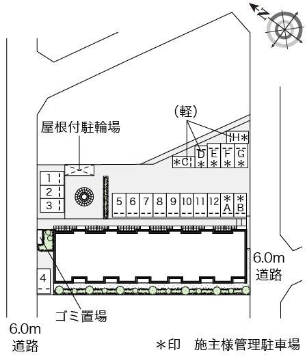 ジュヌ　エルブ(52282)の駐車配置図