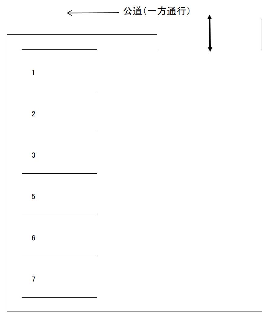 大永寺町26駐車場の駐車配置図