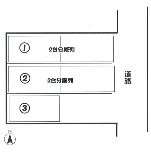 吉野深大寺駐車場Ⅱの駐車配置図